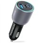 Chargeur voiture - THOMSON - 130 W - Technologie GaN nouvelle génération totale - 2 USB-C - PD 100 W + pd 30 W