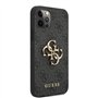 Guess GUHCP12L4GMGGR Coque de Protection pour iPhone 12 Pro Max 6,7" avec Logo 4G Big Metal Gris