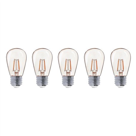 Lot de 5 ampoules LED E27 blanc chaud filament vintage compatible guirlande PARTY BULB FILAMENT H9cm