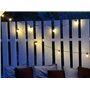 Guinguette lumineuse raccordable, 6m, 10 lampes filament LED 2700 K