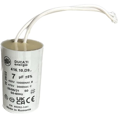 Condensateur 7uF/7µF pour moteur Bubendorff avec connecteur