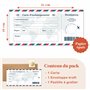 Carte à gratter voyage surprise - Carte embarquement personnalisable à offrir - Billet avion annonce cadeau - Carte anniversaire