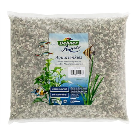 Dehner Aqua Gravier pour Aquarium Grain 4-6 mm 5 kg Mélange de Couleurs