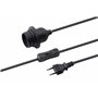 Meister Lot de 3 douilles E27-3,5 m - Noir - Avec interrupteur marche/arrêt - Idéal pour les projets de bricolage - Convient pou