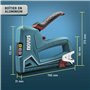 NOVUS TOOLS Agrafeuse manuelle J-51 Kit avec 1200 agrafes │ Agrafeuse et cloueuse professionnelles en aluminium pour agrafes en 