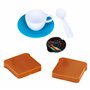 Theo Klein 9598 Bosch Set Petit déjeuner I Grille-Pain, cafetière Automatique et Bouilloire I avec Vaisselle, Couverts et Access
