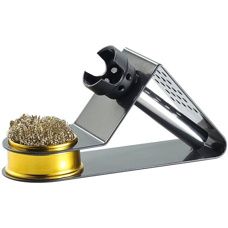 AGT Support compact pour fer à souder - Avec éponge métallique