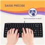 Perixx Periboard-407, Mini Clavier USB Filaire AZERTY - Clavier Chiclet avec 11 Touches de Raccourcis - Noir