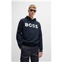 BOSS Hommes Webasic Hood Sweat à Capuche Relaxed en Molleton de Coton avec Grand Logo