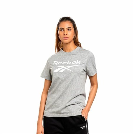 T-shirt à manches courtes femme Reebok Identity Big Logo Gris Gris clair