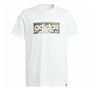 T-shirt à manches courtes enfant Adidas B Camo Lin Blanc