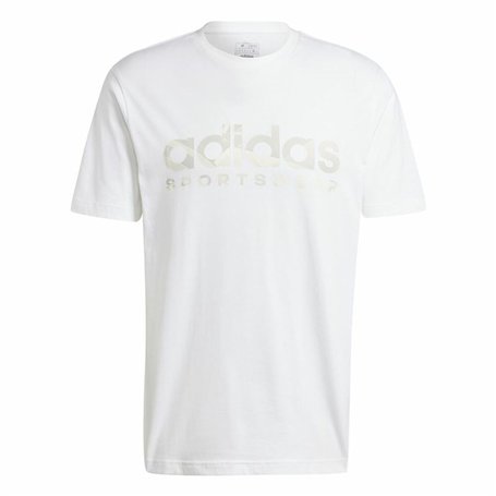 T-shirt à manches courtes homme Adidas House Of Tiro Summer Linear Graphic Blanc