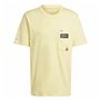 T-shirt à manches courtes homme Adidas Remoji Pocket Graphic Jaune Doré