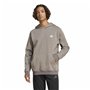 Sweat à capuche homme Adidas Seasonal Essentials Melange Hoodie Marron Beige