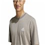 T-shirt à manches courtes homme Adidas Seasonal Essentials Marron Gris clair
