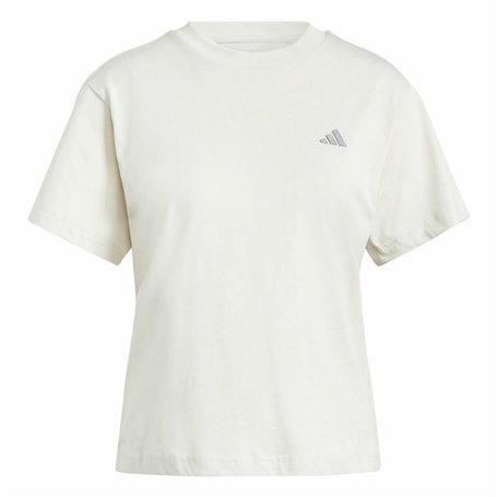 T-shirt à manches courtes femme Adidas Essentials Small Logo Blanc Beige