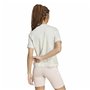 T-shirt à manches courtes femme Adidas Essentials Small Logo Blanc Beige