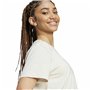 T-shirt à manches courtes femme Adidas Essentials Small Logo Blanc Beige