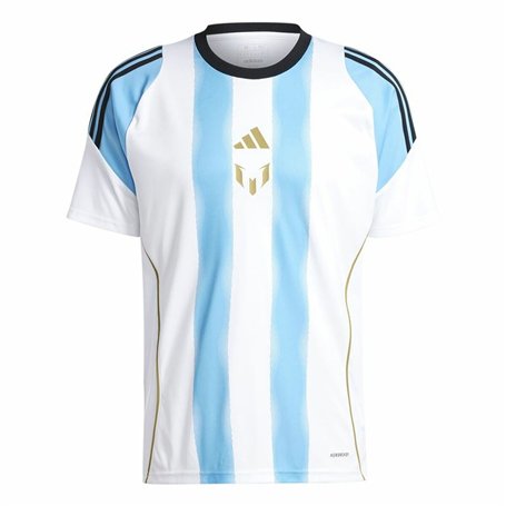T-shirt de foot Adidas Messi Training Jersey Blanc Bleu