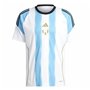 T-shirt de foot Adidas Messi Training Jersey Blanc Bleu