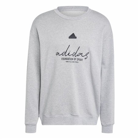 Sweat sans capuche homme Adidas Brand Love French Terry Gris