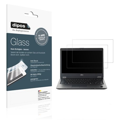 dipos I 2x Protection ecrán mat compatible avec Fujitsu Lifebook E756 15.6 Verre souple Film Protecteur 9H
