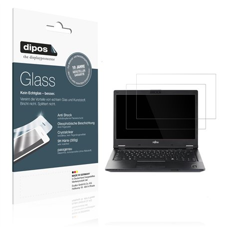 dipos I 2x Protection ecrán compatible avec Fujitsu Lifebook E449 14 Zoll Verre souple Film Protecteur 9H