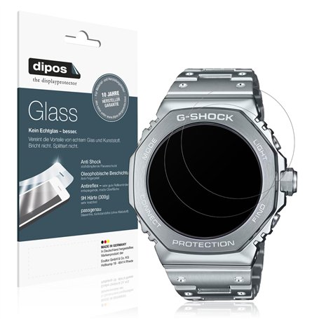 dipos I 2x Protection ecrán mat compatible avec Casio G-Shock GM-B2100D Verre souple Film Protecteur 9H