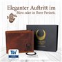 Corno d´Oro Porte-Monnaie en Cuir véritable pour Hommes, bourse vintage 32010W, porte-cartes marron, portefeuille avec bloqueur
