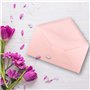 Lot de 75 enveloppes à lettre - Rose - DIN long - 110 x 220 mm (11 x 22 cm) - Fermeture humide sans fenêtre - Idéal pour cartes 