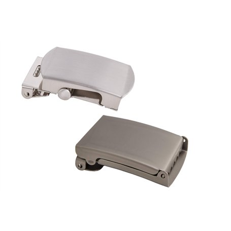 Shenky - Boucles de ceinture de qualité - mat/argenté - 4 cm de large - lot de 2