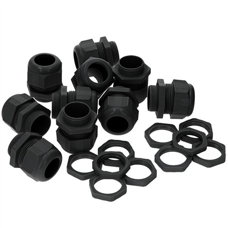 Lot de 10 presse-étoupes Kalitec M25 en plastique de 8