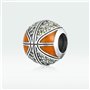 Breloque ballon de basket en argent sterling 925 pour bracelet à breloques Pandora (basket-ball A)