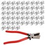 EMSea 50pcs Quincaillerie pour Porte-clés 1 Pouce Lanière Matériel de Porte-clés avec Outil de Pince Porte-clés pour Porte-clés