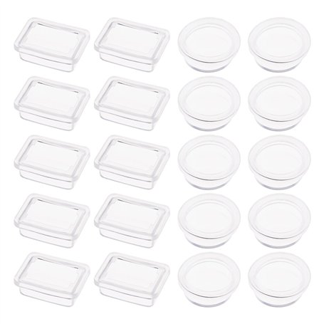 eMagTech 20pcs Couvercle d'interrupteur à Bascule en Silicone Souple Étanche Rond et Carré Capuchon Protecteur pour Bateau Inter