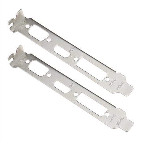SG Store 2pcs Support de Profil Pleine Hauteur pour HDMI DVI VGA ATI Carte Graphique Vidéo Coque d'ordinateur Composants de Remp