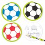 Baker Ross Kit de bloc-notes Ballon de Foot (lot de 6) - À glisser dans les pochettes-surprises des enfants AC896