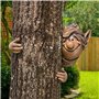 Garden Mile® Ornements de jardin fantaisie en résine avec visage d'elfe - Décoration de jardin féérique - Décoration d'intérieur