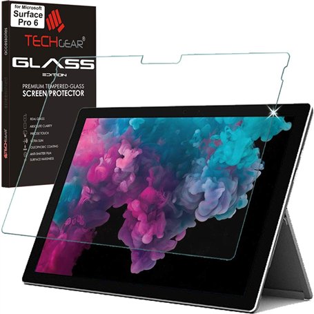TECHGEAR Verre Trempé pour Microsoft Surface Pro 6 - Protecteur d'Écran Original en Verre Trempé Compatible avec Microsoft Surfa
