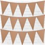 BCreativetolearn Lot de 25 fanions en Papier Kraft avec Ficelle de Jute – Faites Vos Propres décorations et bannières de fête d'