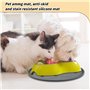 Hoxfly Tapis Gamelle Chien, 2 Pieces Tapis de Alimentation Ronde, Facile à Nettoyer, Tapis Nourriture Chat Antidérapant pour Mai