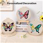 VynyQoo 3pcs Kit Broderie Debutant Papillon, Kit de Broderie, Fils à Broder Kit, Embroidery Kit Broderie Débutant Outil avec Vid