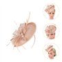 Bibi chapeau bandeau en maille filet pilulier chapeau chapeau hairhoop thé fête coiffe accessoire pour cheveux rose