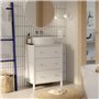 Meuble sous lavabo - Blanc - 3 tiroirs - L64 x P40 x H83 cm - IPSARION