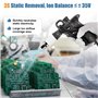 YUCHENGTECH Pistolet Antistatique Pistolet à Air Ionisant avec Générateur Haute Tension 10.0KV Aiguille Ionique Intégrée ±35V éq