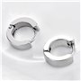 Boucles d'oreilles homme/femme LEEQ acier inoxydable noir argent mat 4mm / 12mm Boucle d'oreille classique 2stk, 4 Unité (Lot de
