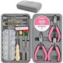 Kit d'outils de fabrication de bijoux Hi-Spec 17 pièces & ensemble de 600 accessoires et trouvailles. Pinces & fils pour bracele