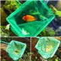 2 pièces Carré Épuisette Filet de Pêche Epuisette Aquarium Petit Filet de Pêche avec Poignée en Plastique pour Aquariophilie Poi