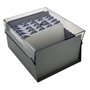 Acrimet Boîte à Fiches Organisateur 5'' x 8’', Base en Métal Robuste (Index AZ et un Séparateur Plastique Inclus) (Base Grise av