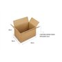 Lot de 10 boîtes en carton 40 x 30 x 30 cm - emballage carton mono-vague pour expédition/entrepôt/déménagement boîte neutre
